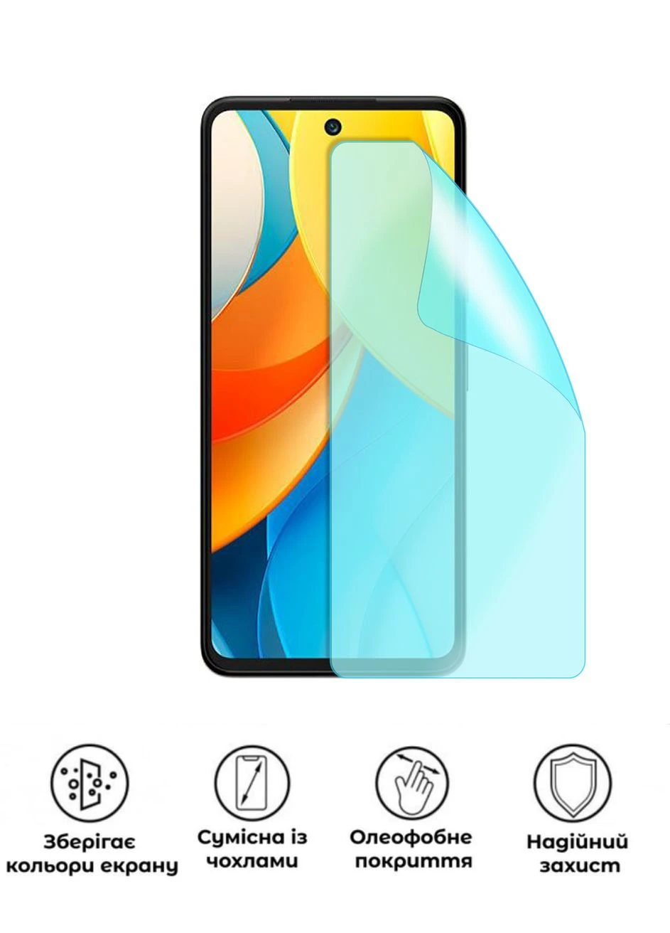 Захисна гідрогелева глянцева плівка Grade B на екран смартфона ZTE Blade V60 Design No Brand (371131250)