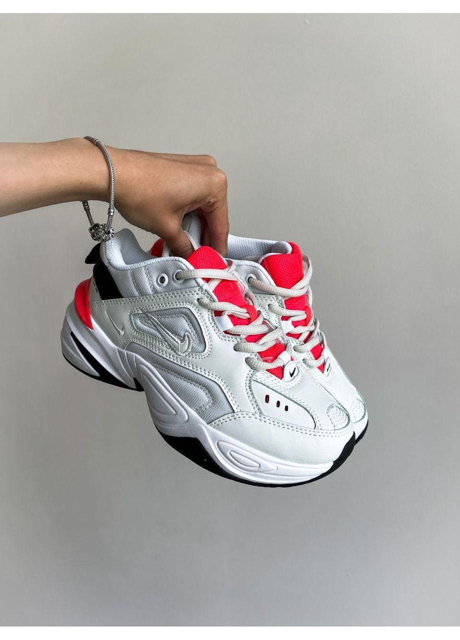КРОССОВКИ ЖЕНСКИЕ NIKE M2K TEKNO WHITE BLACK RED НАЙК М2К ТЕКНО No Brand чёрные демисезоны (367172845)