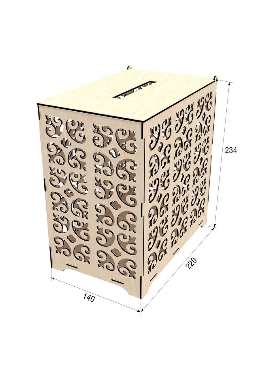 Скриня для конвертів, Весільна скарбниця 140х220х234мм Ekostar (367609360)