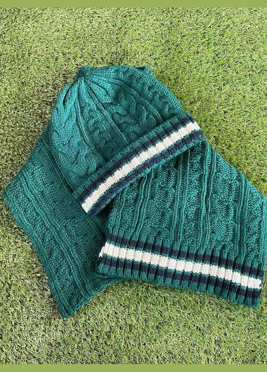 Мужской вязаный комплект шапка и шарф C&A (303628026)