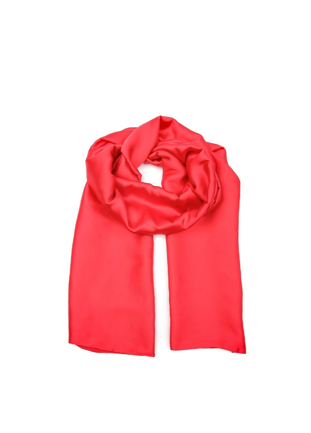 Палантин женский однотонный атлас красный КРИСТАЛ LuckyLOOK 723-535 (326487881)