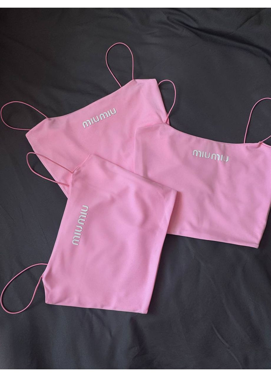 Жіночий укорочений топ на тонких бретелях MonCher (352167834)