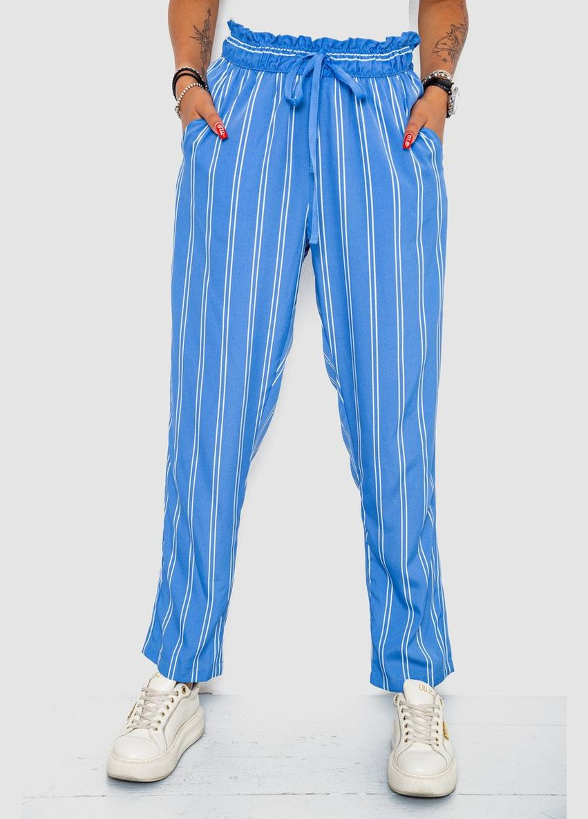 Брюки женские в полоску, цвет голубой, Ager (315317403)