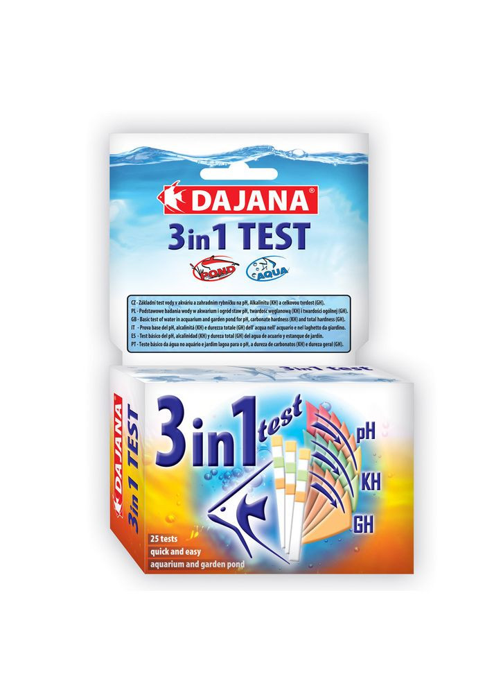 DAJANA 3in1 Test Экспресс тест 3 в 1 (pH, KH, GH воды), 25 шт. DP600(D277) Dajana Pet (278309412)