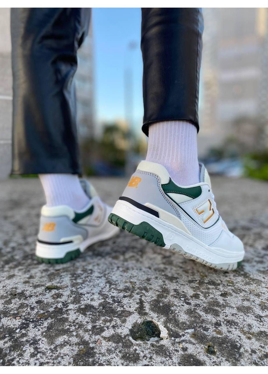 КРОССОВКИ ЖЕНСКИЕ NEW BALANCE 550 WHITE NIGHTWATCH GREEN BB550PWC НЬЮ БЕЛАНС 550 No Brand серые демисезоны (368867625)