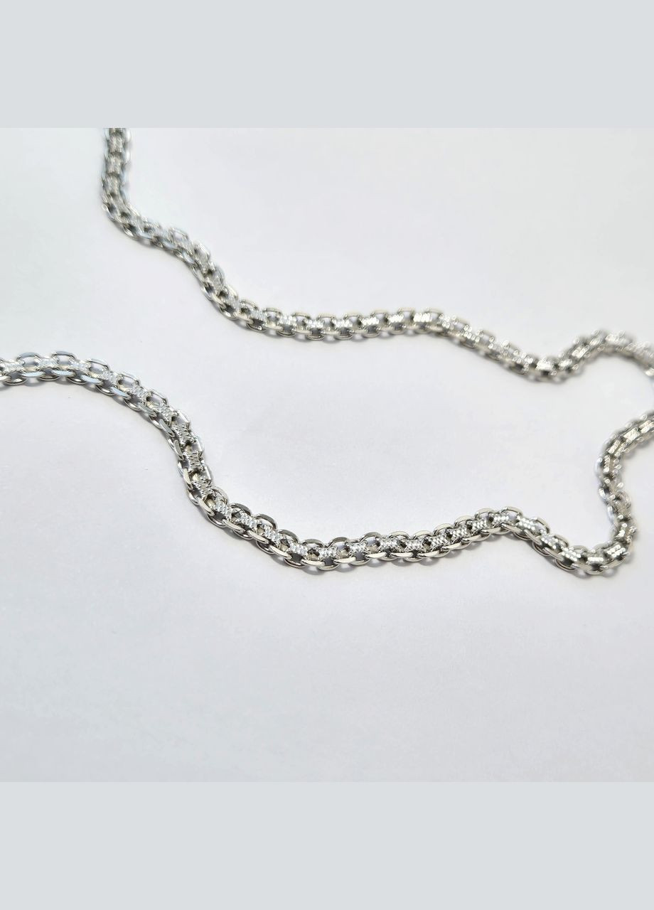 Серебряная Цепь плоский Бисмарк см серебро 925 пробы Родированное 8.00г 816р2/60 No Brand (306854679)