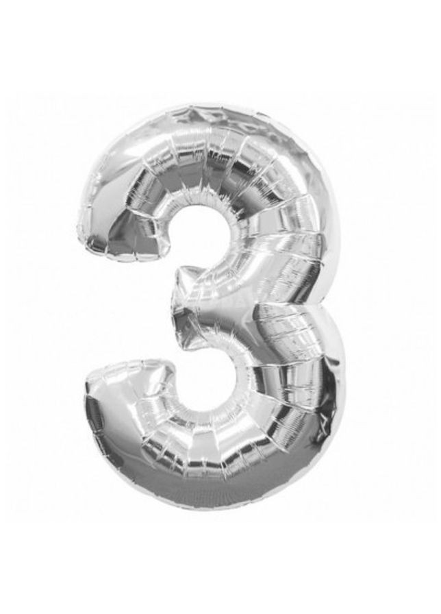 Шарик надувной фольгированный 32 дюйма цифра "3" Tv-Shop (337093381)