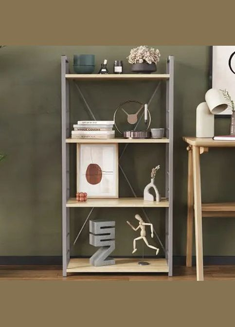 Этажерка 4/60 Серии Коннект 120x60x28 серый ДСП 16мм (FRD-104251) Ferrum-decor (351358931)