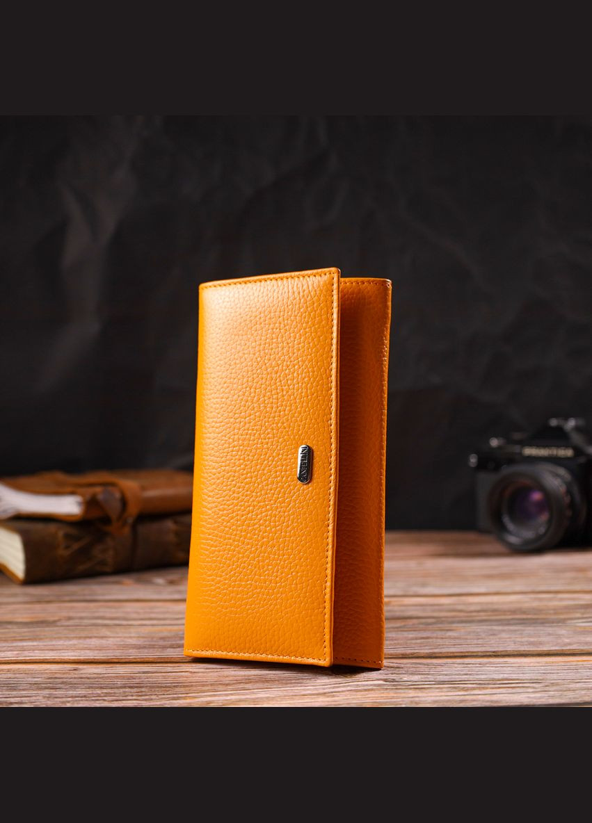 Яскравий жіночий гаманець з натуральної шкіри 21832 Canpellini (331906936)