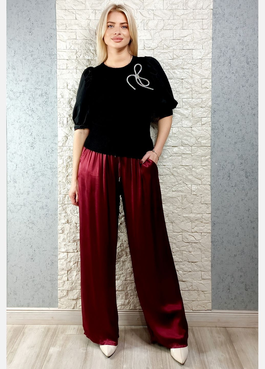 Брюки New Collection з віскозного шовку (366527326)