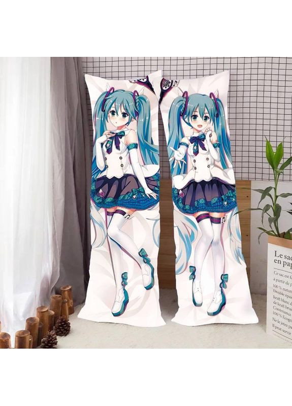 Подушка объятия Аниме Дакимакура Мику Плюшевая подушка с рисунком размер 130*40 см Україна ТД (369657997)