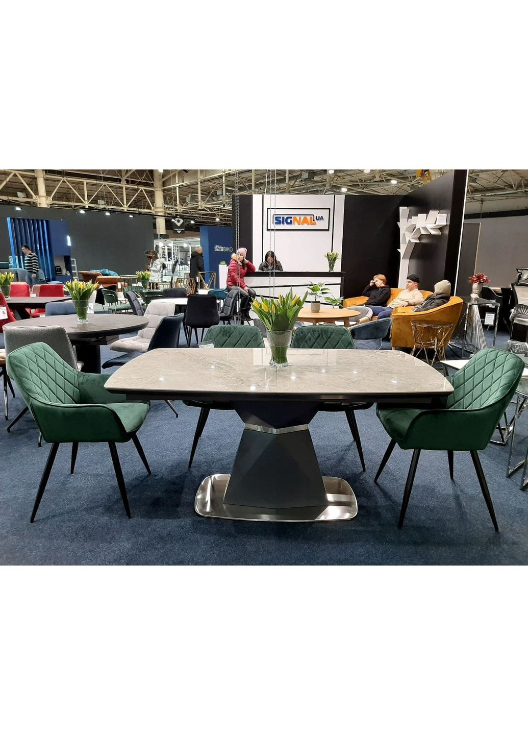 Стіл обідній Cortez Ceramic 90X160 Сірий Ефект мармуру CORTEZCSZAT160 Signal (372178201)