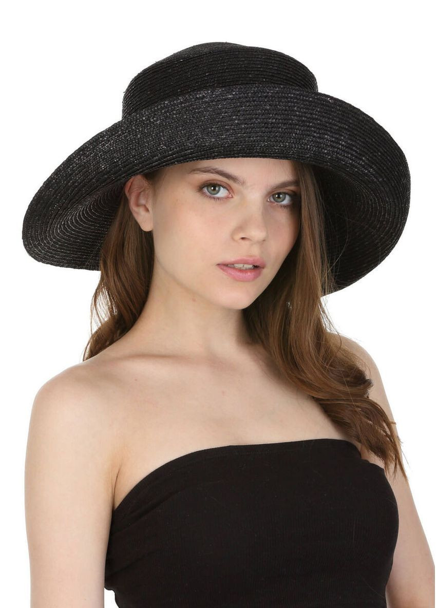 Шляпа чёрная соломенная (SC48452) Seeberger (295671604)