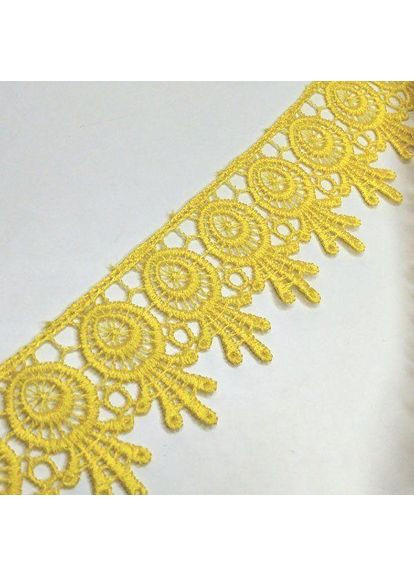 (1 метр) Кружево макраме 5 см цвет - желтый (26М-H1931М-10) Plus-plus (352743142)