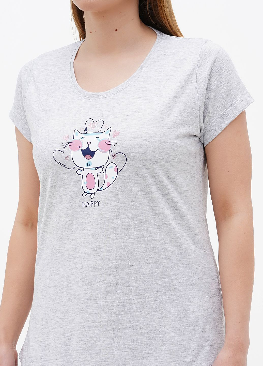 Сіра всесезон піжама жіноча ( футболка, бриджі) футболка+ бриджі Vienetta
