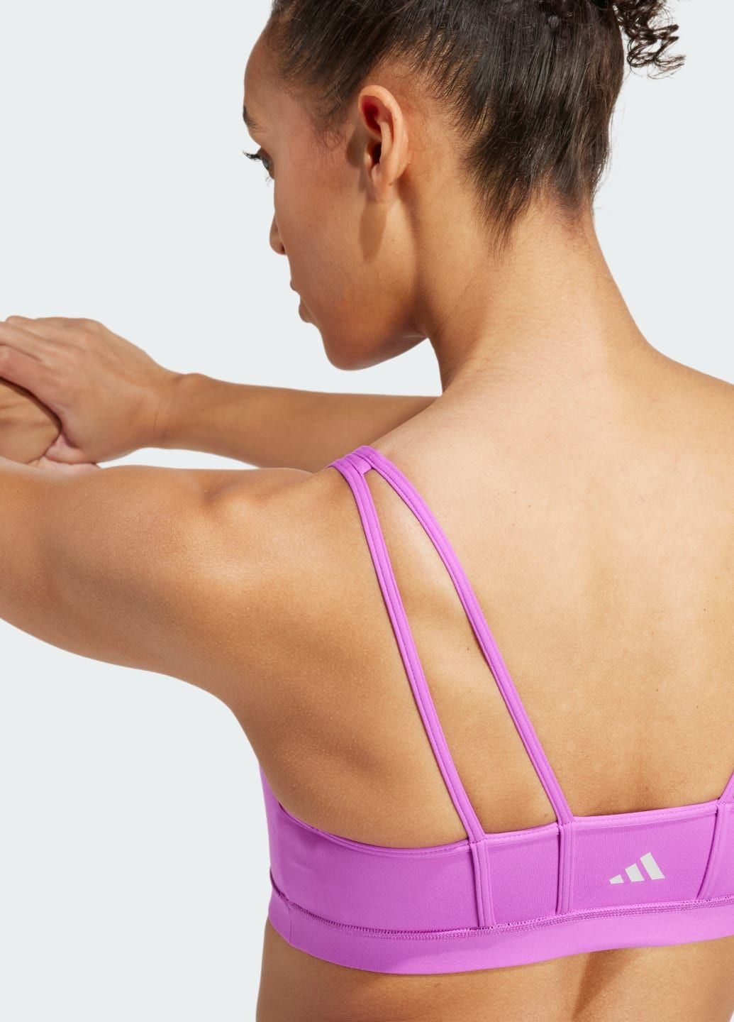 Фіолетовий спортивний бра all me essentials medium-support adidas інтерлок