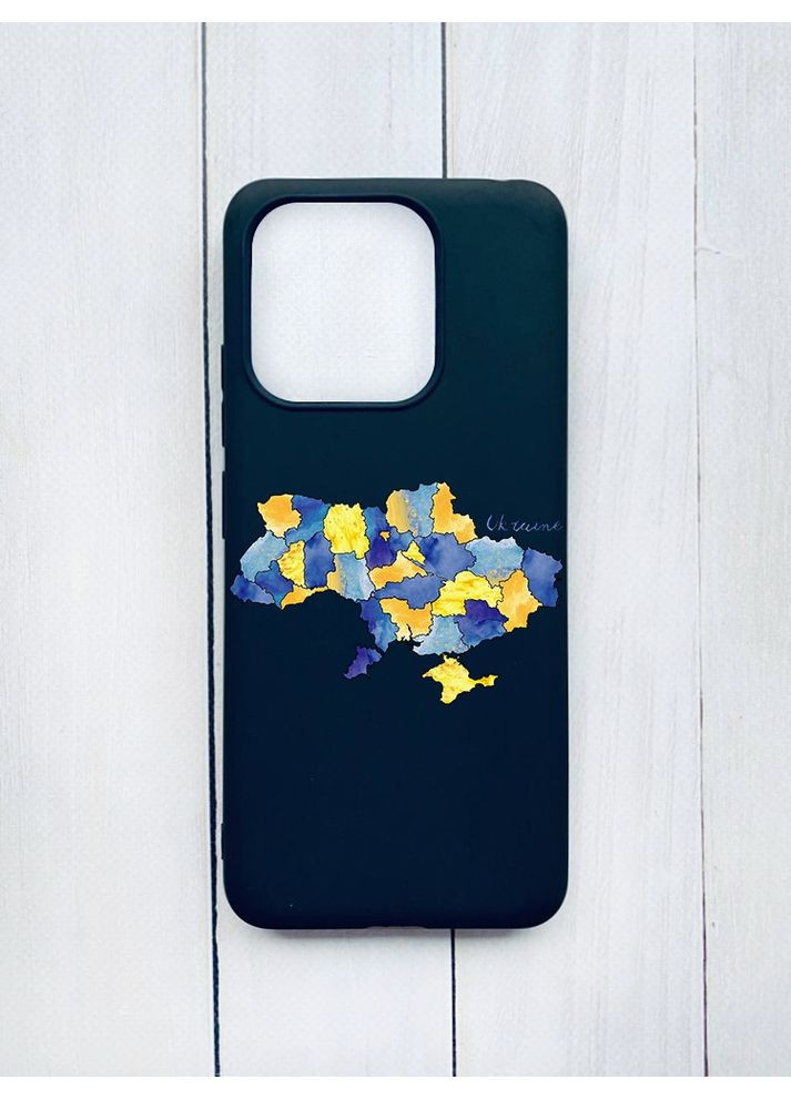 Матовый чехол на Xiaomi Redmi 12C Карта Украины (принт 261) CASE CONTROL (360703823)