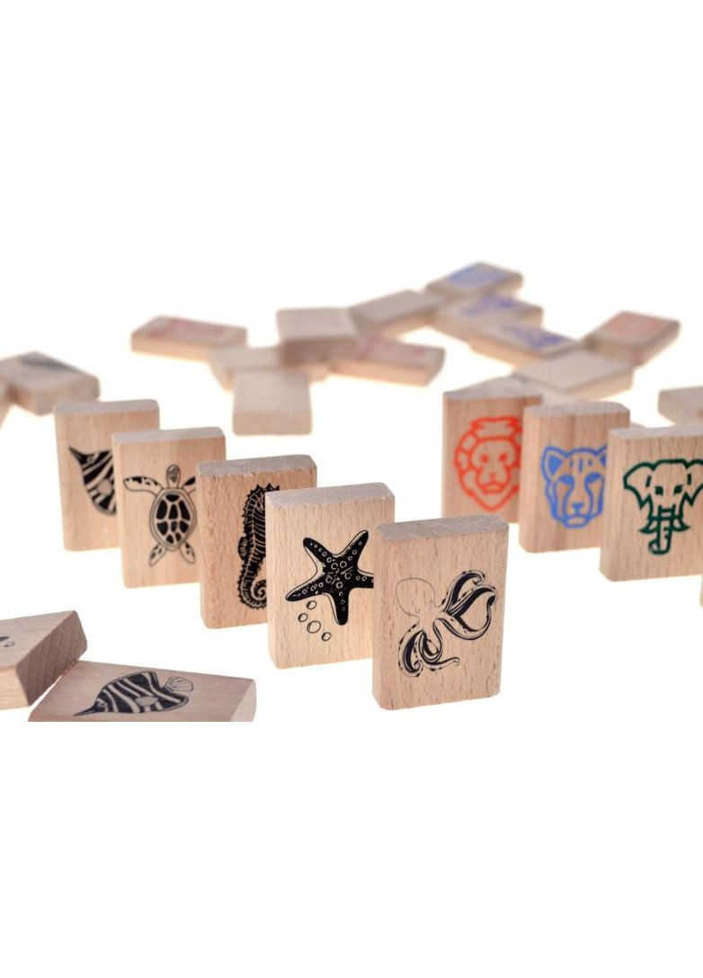 Развивающая деревянная игра QB700-007 "Детский маджонг" 49 дет. qbee (368709337)