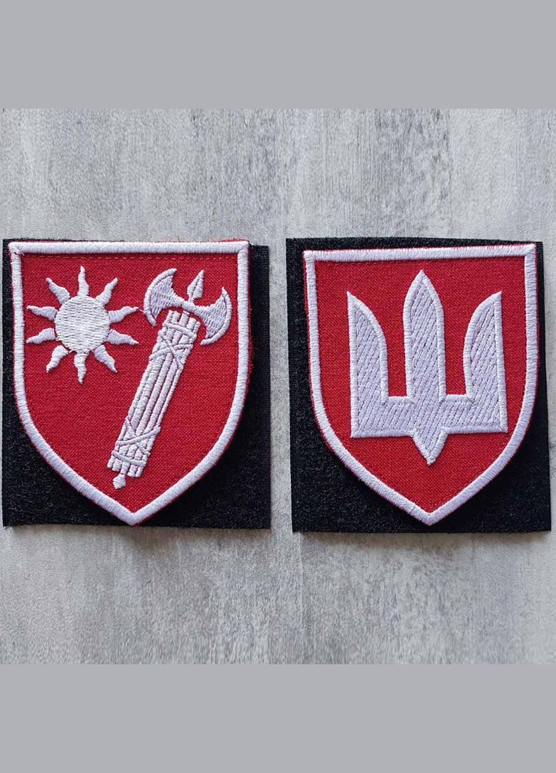 Шеврон Военная служба правопорядка ВСП белый Тризуб на красном фоне No Brand (336381880)