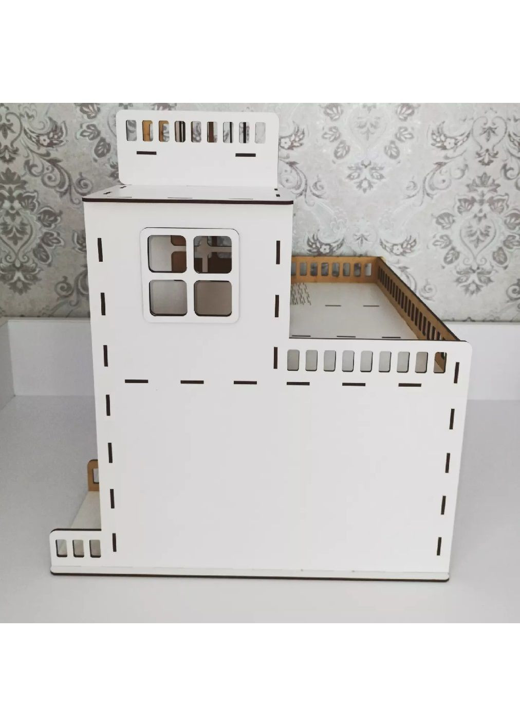 Дитяча парковка для дітей паркінг гірки для машинок гараж із вертолітною посадкою ручної роботи 43*38*38 см (541278-Т) Unbranded (331431425)