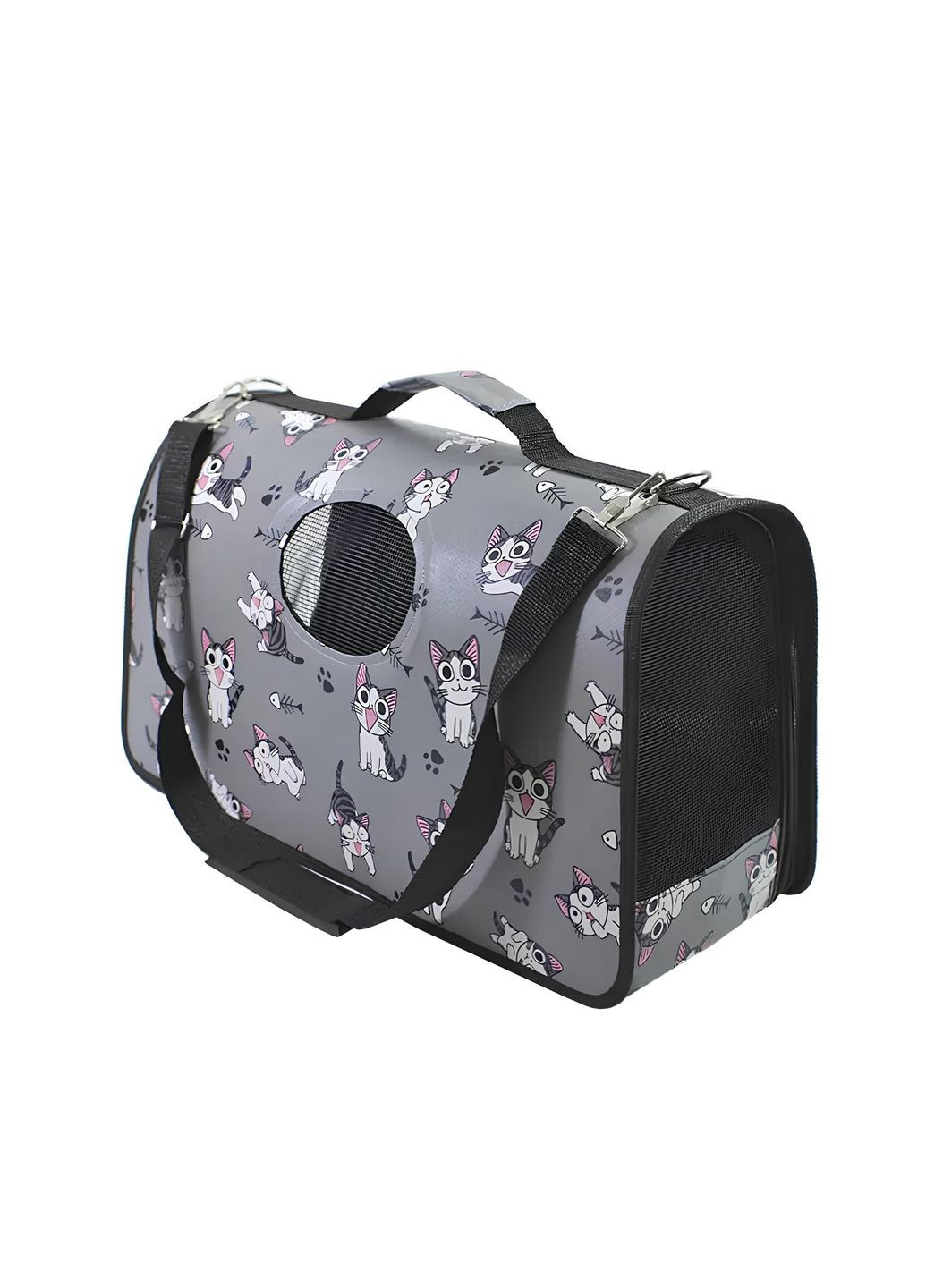 Складна сумка-перенесення для кішок та інших тварин до 5кг текстиль Оксфорд 52х22х29см (243307 Grey Taotaopets (351485684)