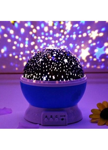 Вращающийся проектор звездного неба ночник Star Master НА БАТАРЕЙКАХ+USB синий Po Fanu (368833472)