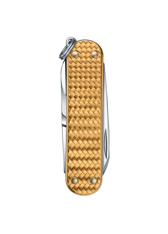 Нож складной, мультитул Classic SD Precious Alox (58мм, 5 функций), золотой 0.6221.408G, на подарок, карманный Victorinox (395600344)