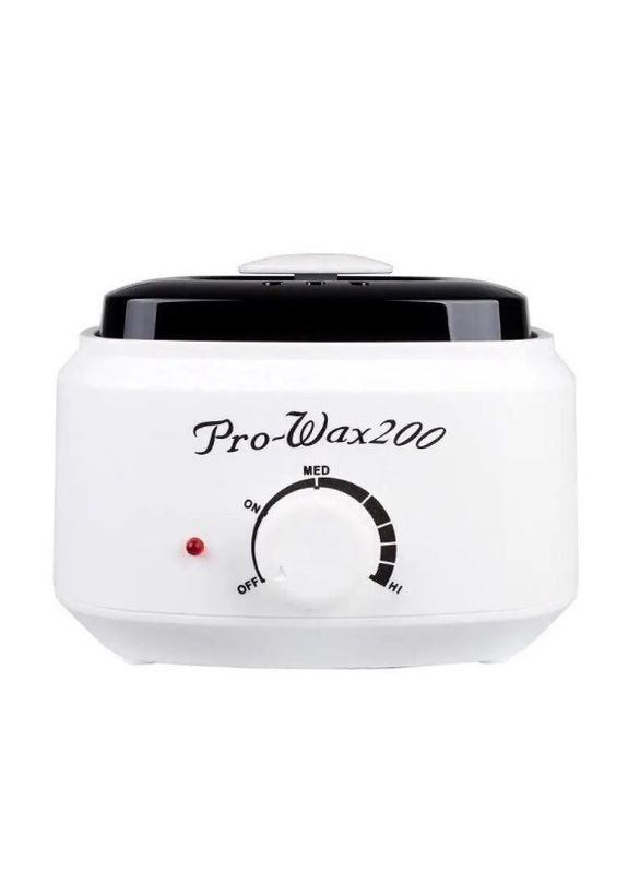 Воскоплав банковий Pro Wax 200 для депіляції нагрівач для воску з терморегулятором Біло Чорний Waxx (297331102)
