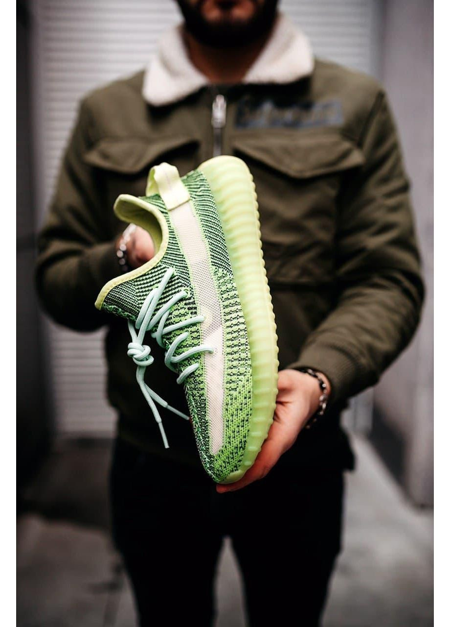 Зелені Осінні кросівки чоловічі adidas yeezy boost 350 v2 yeez reel reflective адідас ізі буст No Brand