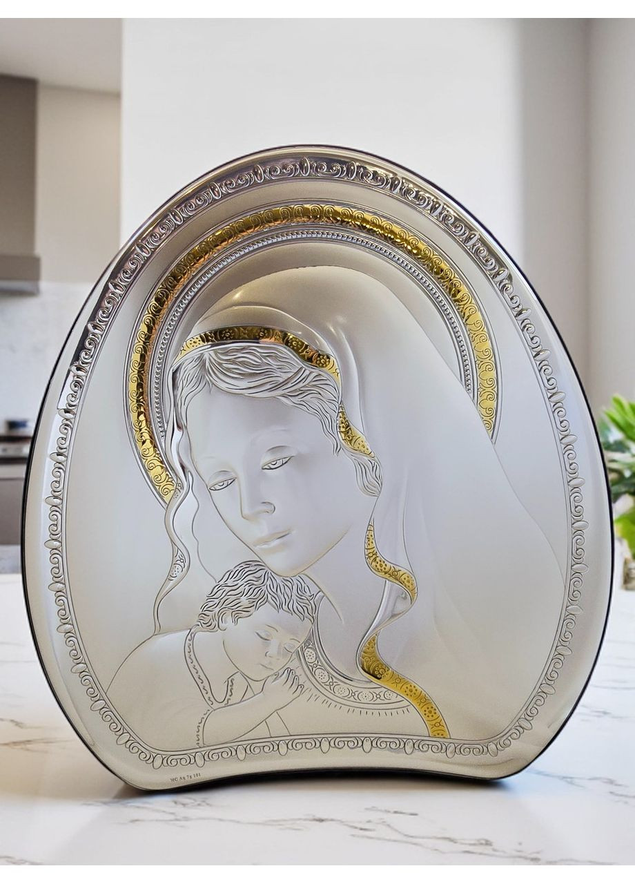 Срібна ікона «Діва Марія з немовлям» & Co (24x22.5) 8004 4 Valenti (355795730)