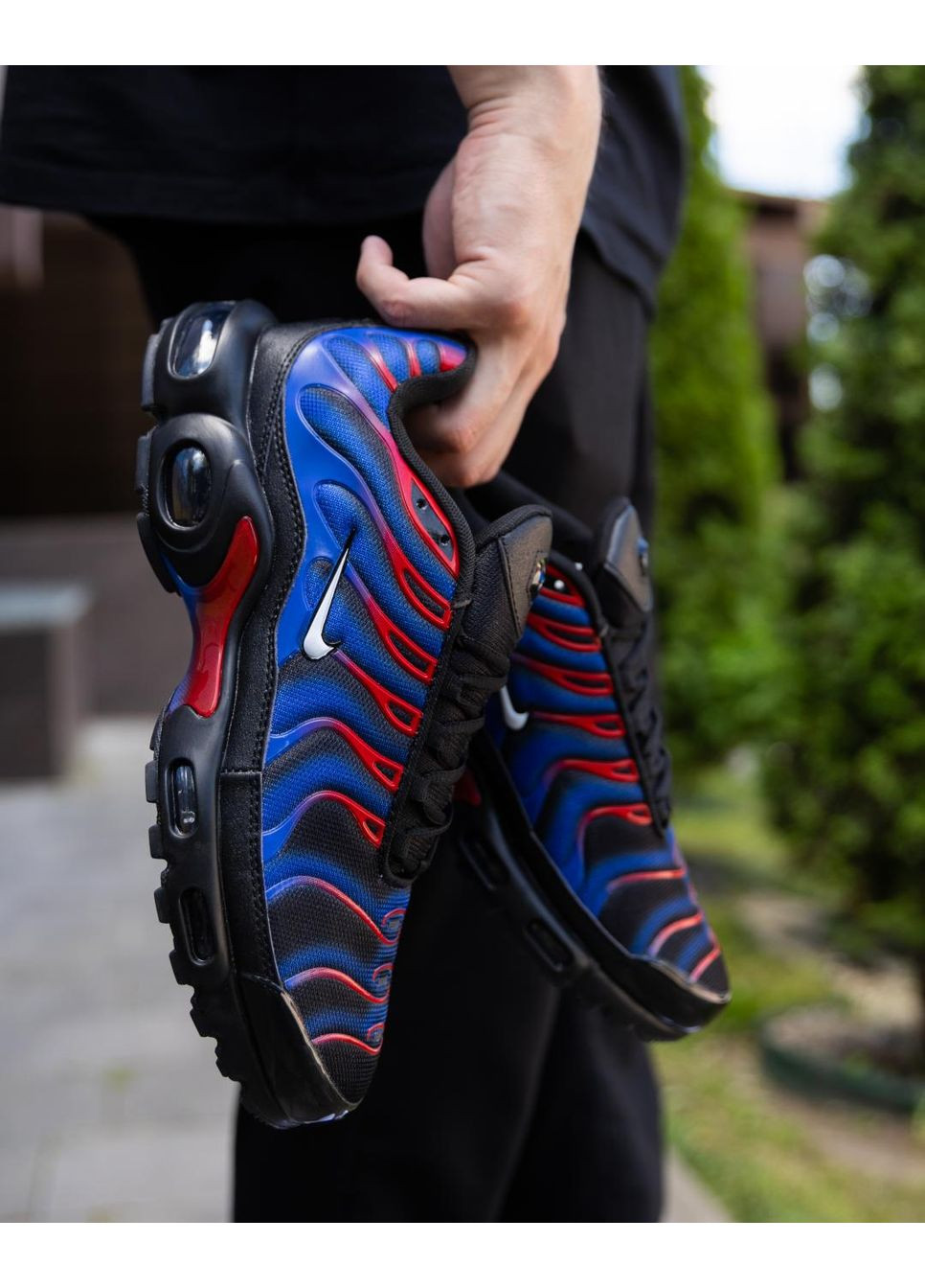 Чорні Осінні кросівки чоловічі nike air max plus tn spider man найк аір макс тн плюс No Brand