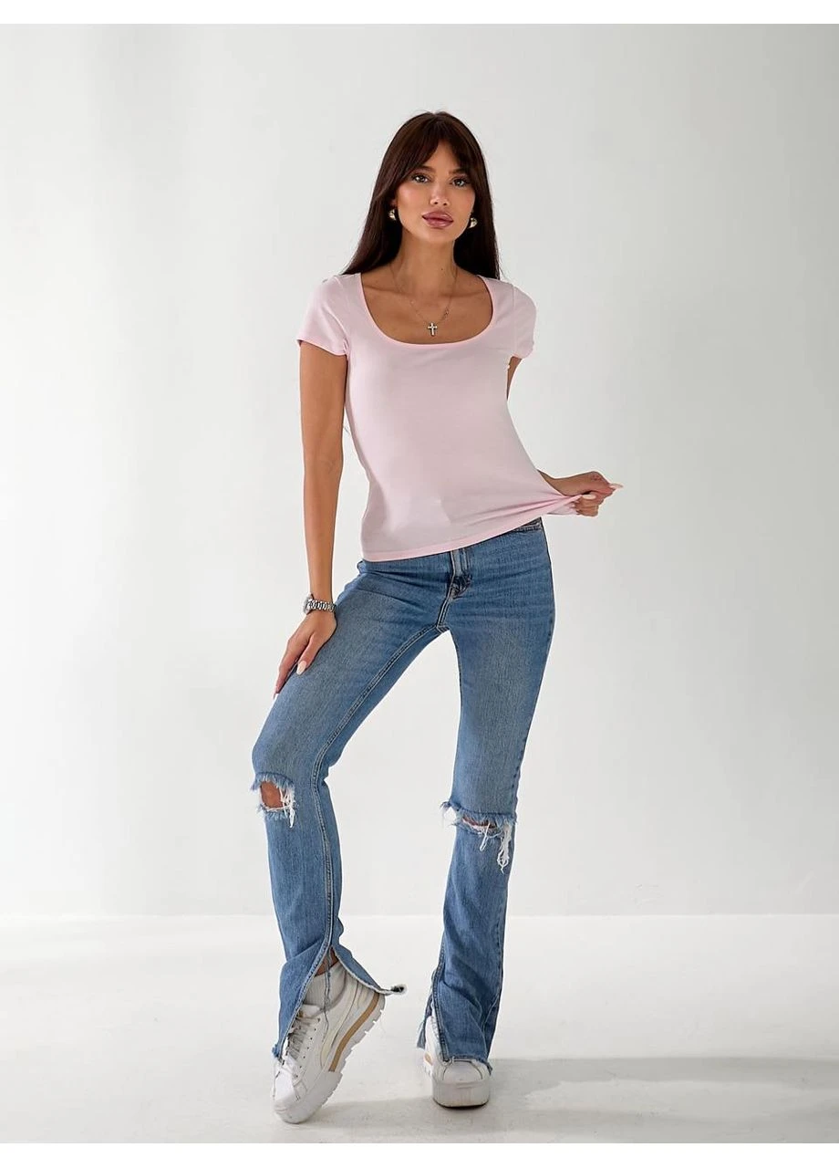 Женская летняя базовая футболка (like13536) Like fashion - (380543932)