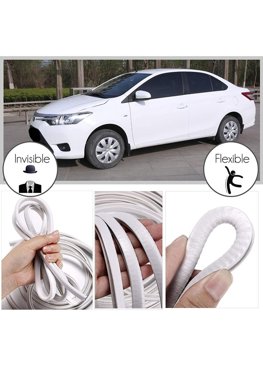 Усиленная защитная молдинг лента на кромку двери (торцевой молдинг краев автомобиля) от сколов и царапин No Brand (362669677)