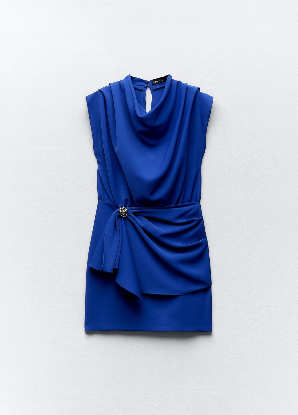 Синее праздничный платье Zara однотонное