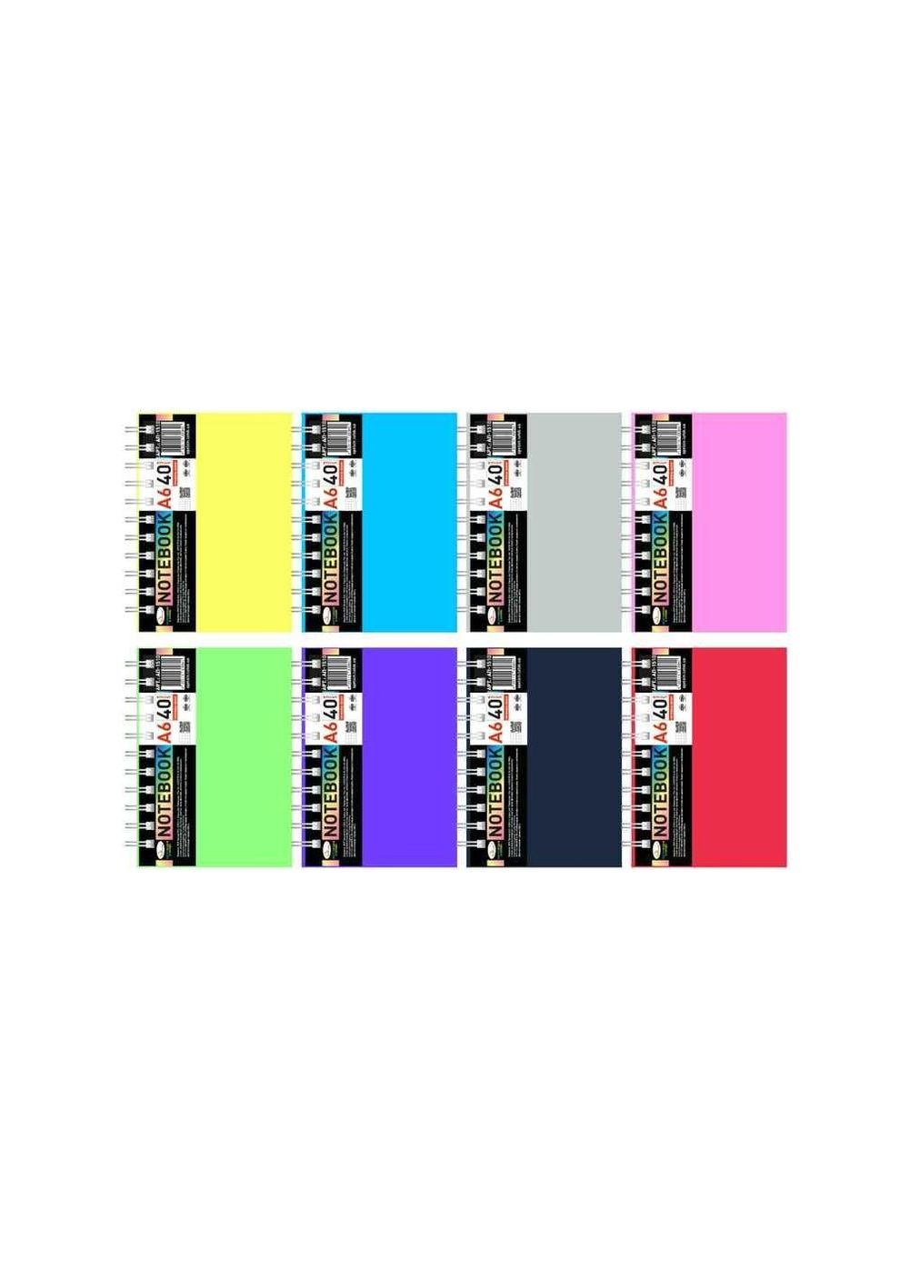 Блокнот А6 40л пластик пружина АП-1510 ТМ Апельсин (335403479)