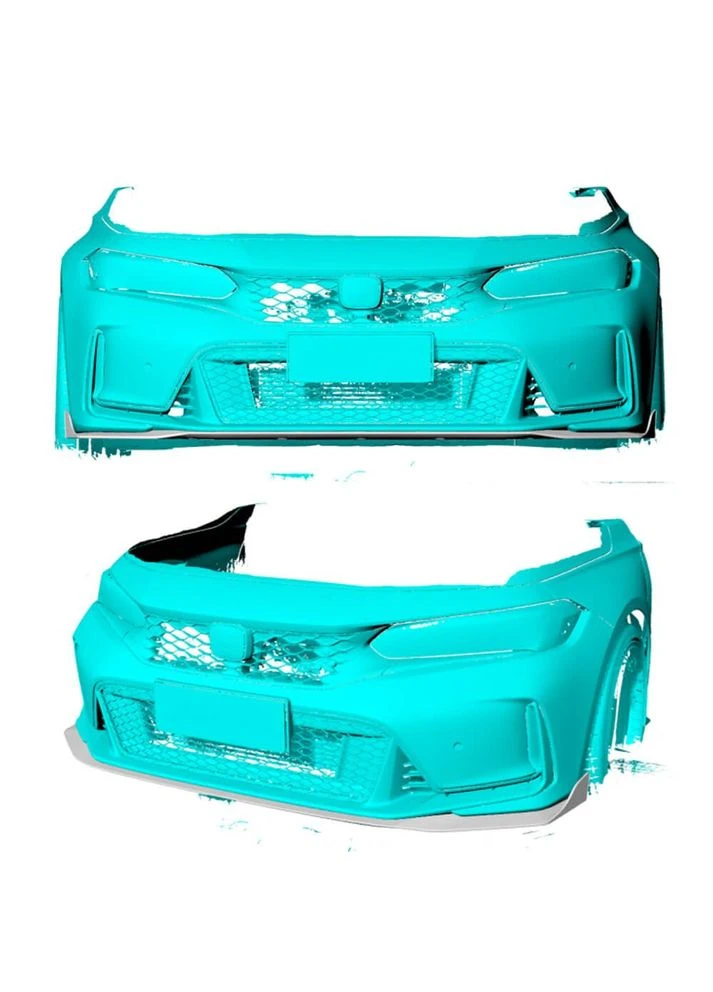 Накладка на передній бампер Lip V3 (Карбон) для Civic HB 2021- рр Honda (392174465)