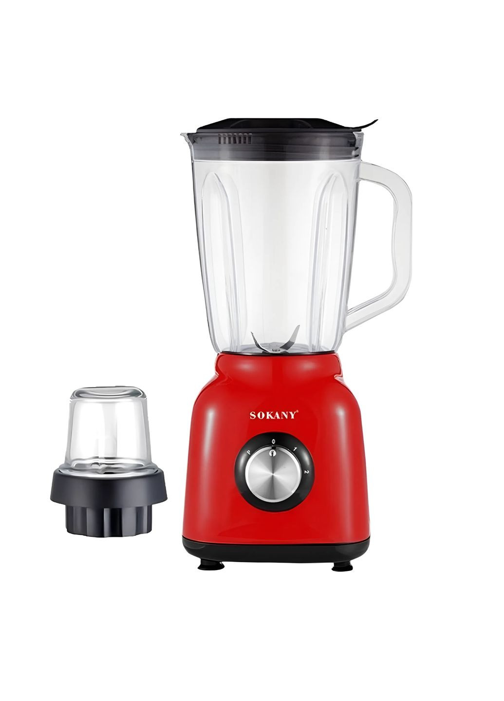 Блендер с чашей 1,5 литра SK168 с кофемолкой, красный Sokany (315433151)