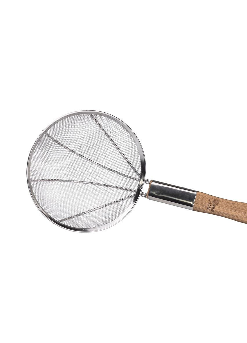Шумовка "паук" с деревянной ручкой Ø 24 см для фритюра и глаза HP-19-19-24CM (A-033481) Zhongjing (362210566)