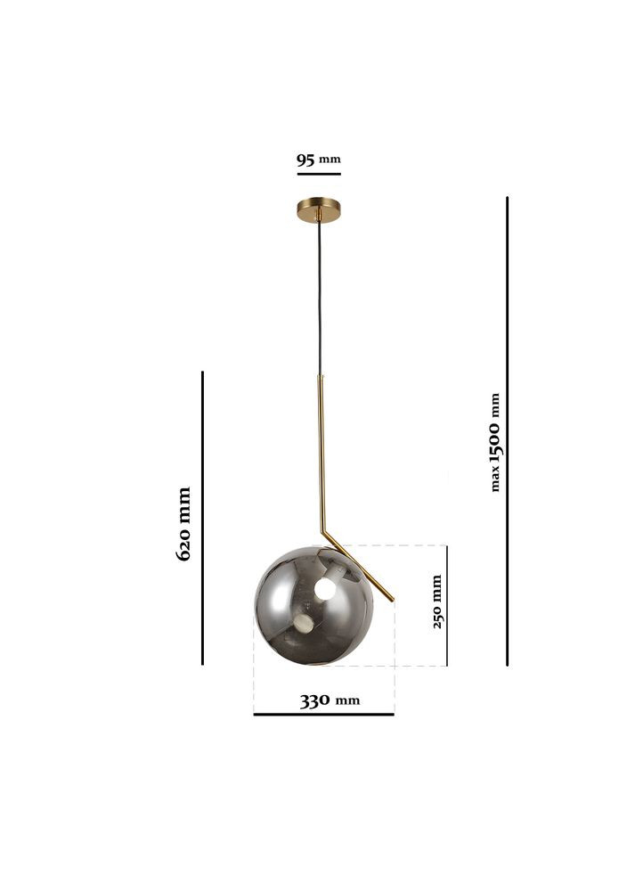 Підвісний світильник 9163816-1 BRZ+BK Levistella (315486245)
