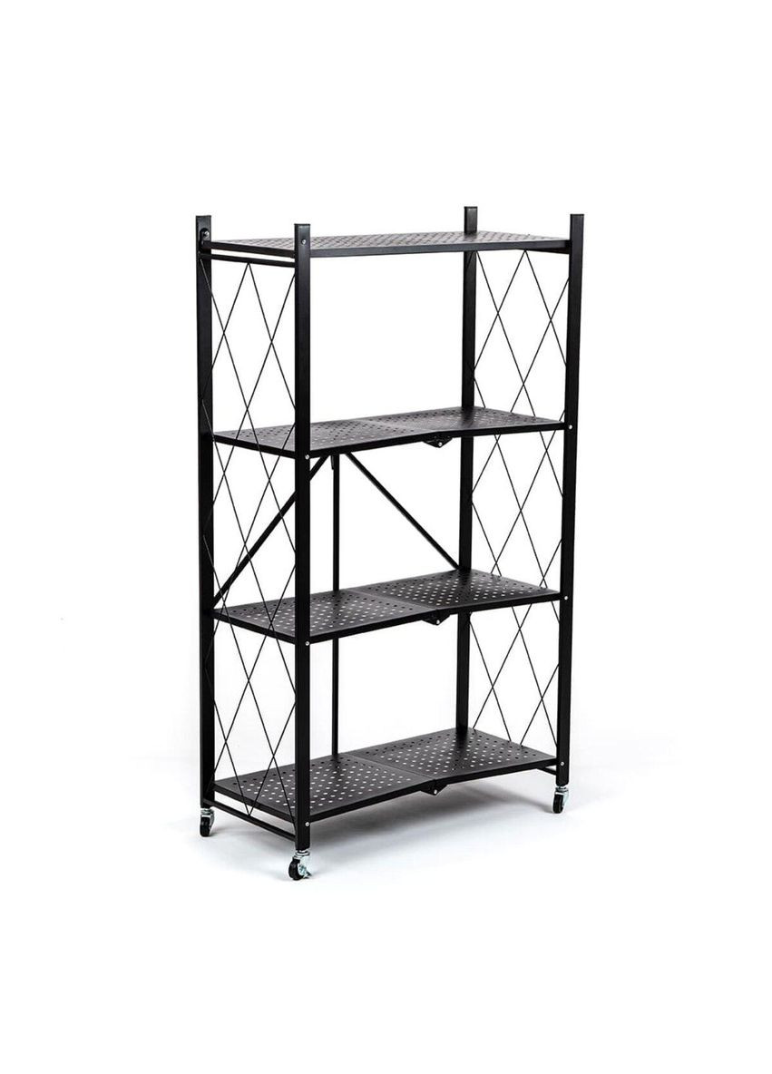 Стеллаж мобильный четырехъярусный универсальный раскладной из нержавеющей стали 126х72х34см love-shopping Sticker Wall (354655529)