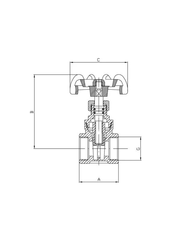 Задвижка клиновая - 2" (KR2910) KOER KR.280 (388591030)