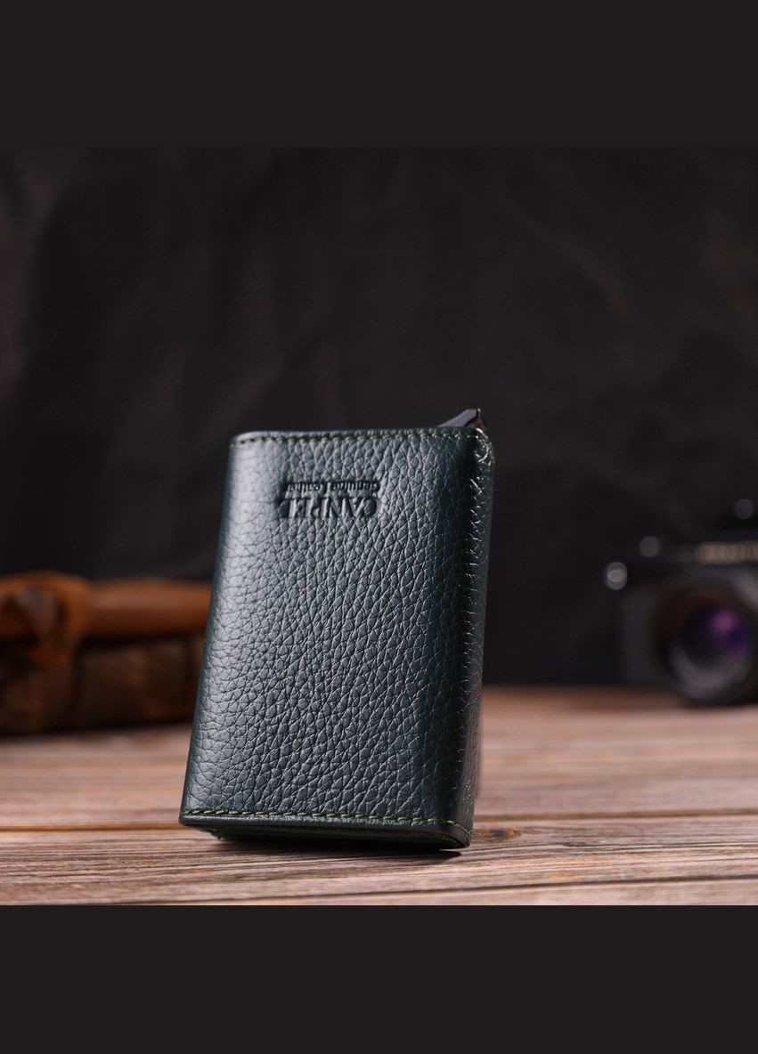 Кардхолдер унісекс у три складання з автоматичним механізмом із натуральної шкіри флотар 21932 Canpellini (362417503)