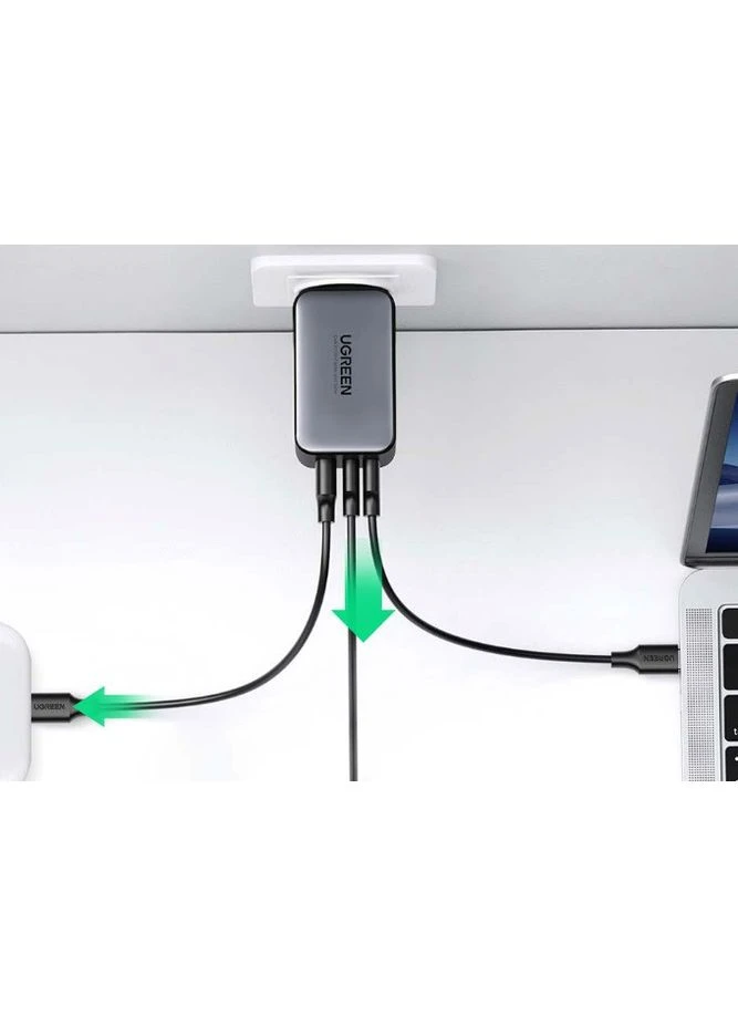 Зарядний пристрій CD244 USB-A + 2 x USB-C 65 Вт GaN Tech Fast Charger Сірий Ugreen (297331845)