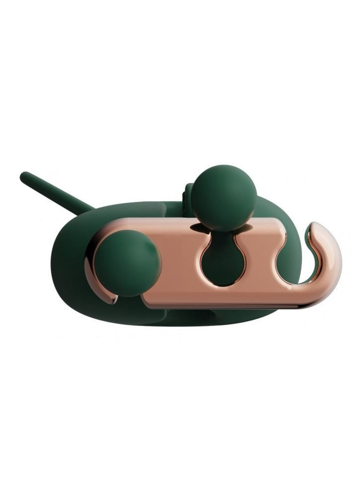 Набор зажимы для сосков с вибрацией и ошейник с поводком Qingnan No.2, зеленый No Brand (303909591)