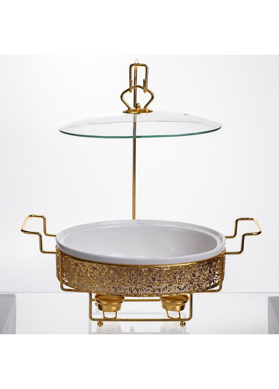 Марміт порцеляновий настільний овальний 2 л на підставці YL-75 Yiwu (370269258)