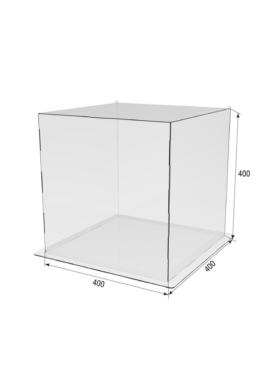 Коробка акриловая 400х400х400 с крышкой Ekostar (368307134)