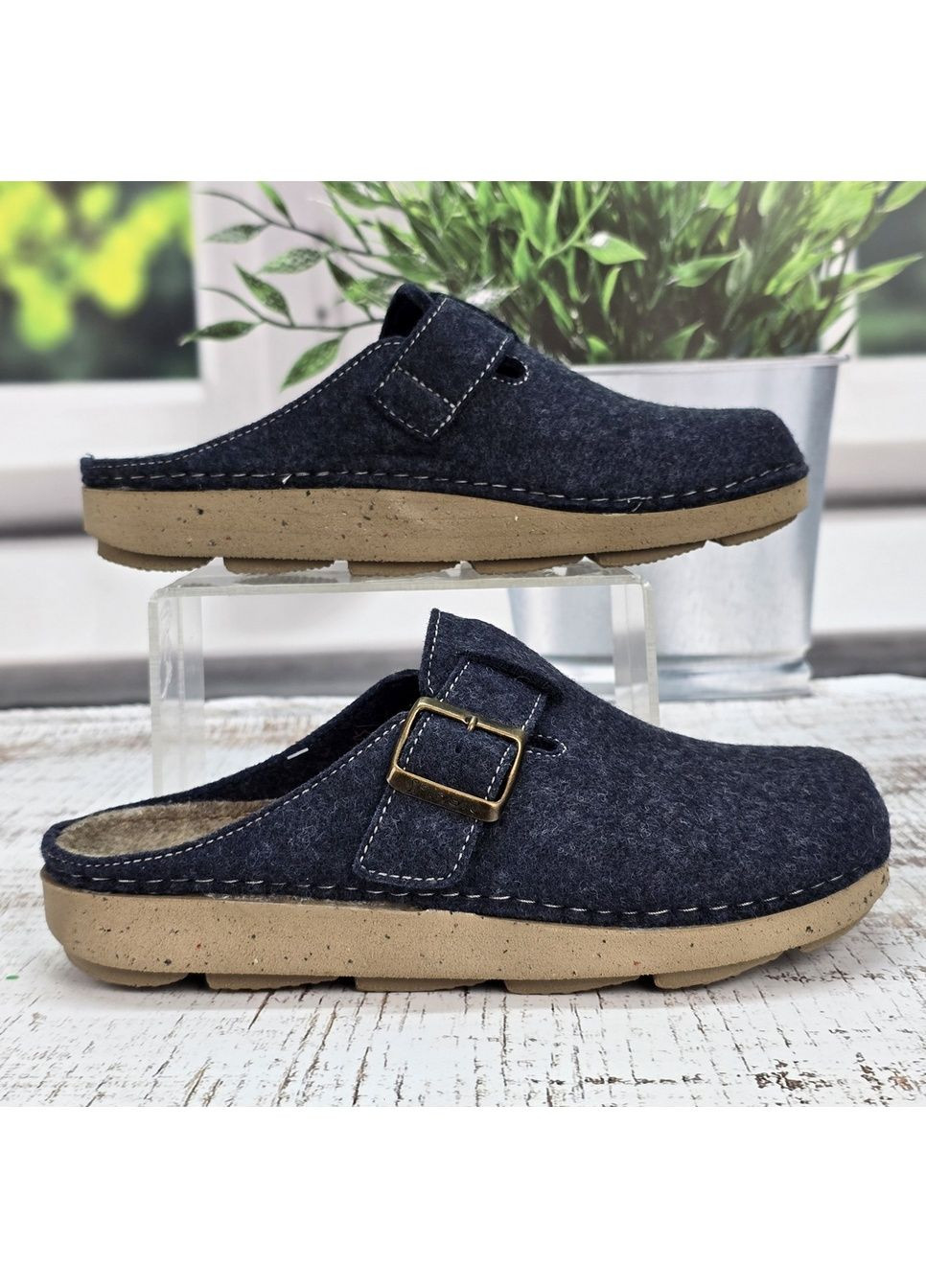 Тапочки чоловічі світло-коричневі теплі фетрові із закритим носком Inblu (366144488)