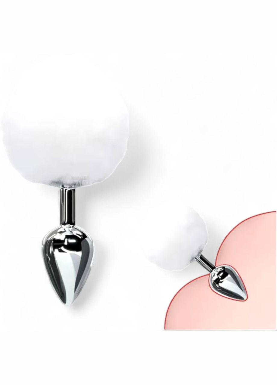 Анальна пробка заячий хвіст білого кольору металева пробка анальний хвіст Anal Plug Tailz China (317747732)