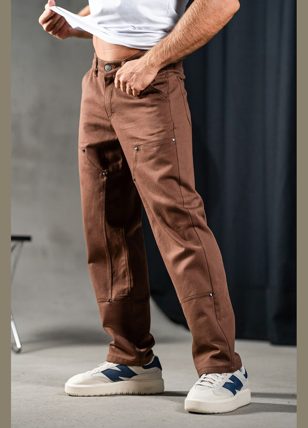 Коричневые демисезонные брюки Teamv