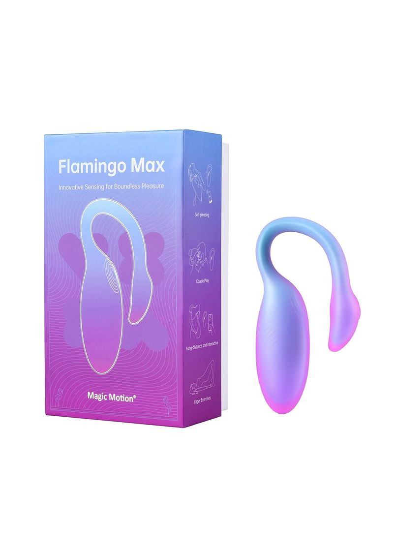 Смарт-виброяйцо Flamingo Max Blue 2 в 1: виброяйцо и тренажер Кегеля, 10 режимов Magic Motion (372990356)